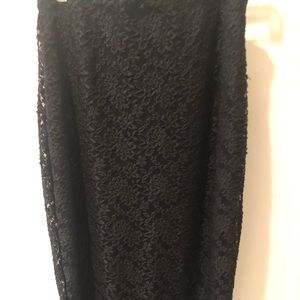 Ellen Tracy lace overlay skirt